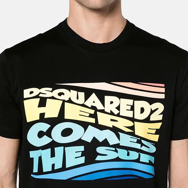Áo Phông Nam Dsquared2 S71GD1395 S23009 900 Tshrit Màu Đen Size S - Thời trang - Vua Hàng Hiệu