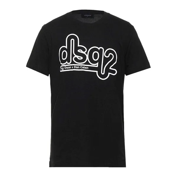 Áo Phông Nam Dsquared2 S74GD0872 S21600 900 Tshrit Màu Đen Size XS