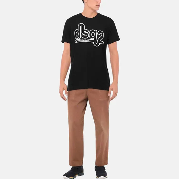 Áo Phông Nam Dsquared2 S74GD0872 S21600 900 Tshrit Màu Đen Size XS