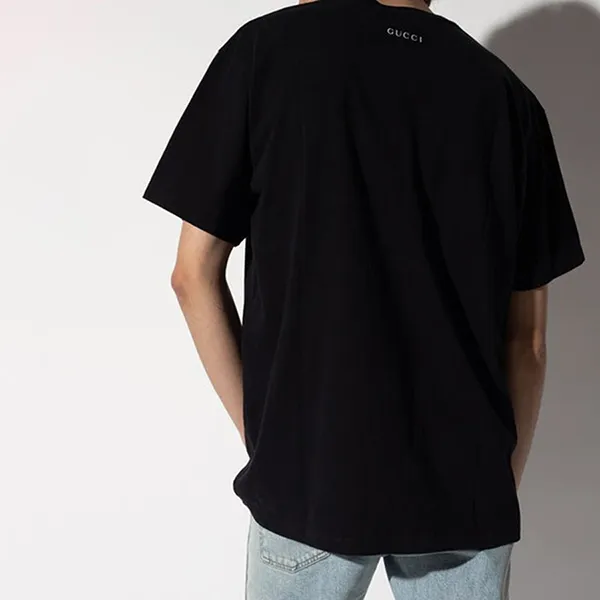 Áo Phông Nam Gucci × Disney Edition Flash Donald Duck Print Tshirt Black Màu Đen Size M