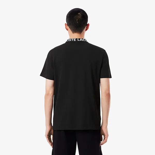 Áo Phông Nam Lacoste Jacquard Neck Pique TH2521 031 T-Shirt Màu Đen Size 4 - Thời trang - Vua Hàng Hiệu