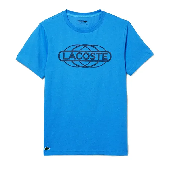 Áo Phông Nam Lacoste Sport Organic Jersey T-Shirt Màu Xanh Blue Size 4