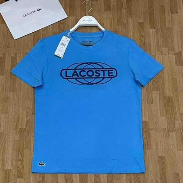 Áo Phông Nam Lacoste Sport Organic Jersey T-Shirt Màu Xanh Blue Size 4
