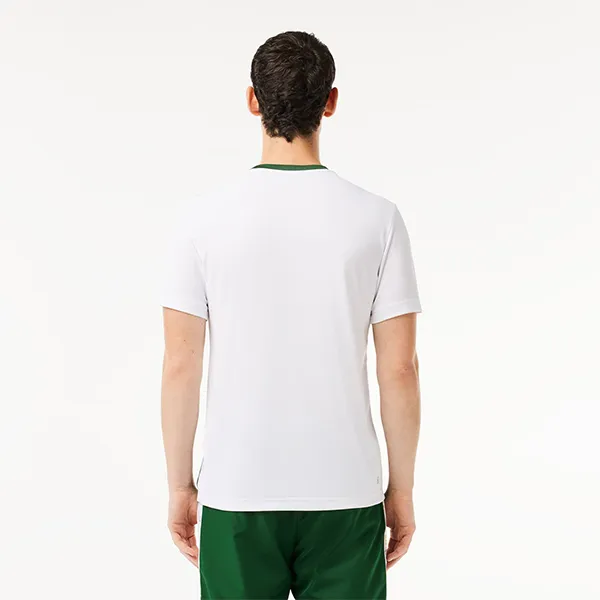 Áo Phông Nam Lacoste Ultra-dry Logo Stripe Pique Tennis Tshirt TH7515 291 Màu Trắng Xanh Lá Size 3 - Thời trang - Vua Hàng Hiệu