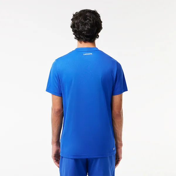 Áo Phông Nam Lacoste Ultra-Dry Pique Tennis Regular Fit Tshirt TH7545 IY4 Màu Xanh Dương Size 2