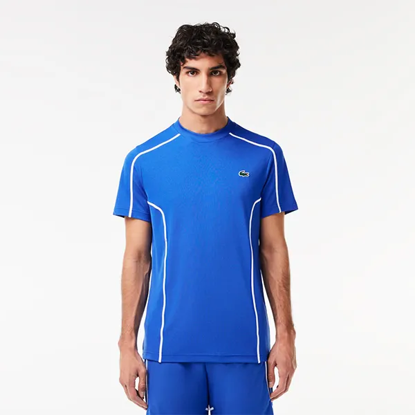 Áo Phông Nam Lacoste Ultra-Dry Pique Tennis Regular Fit Tshirt TH7545 IY4 Màu Xanh Dương Size 2