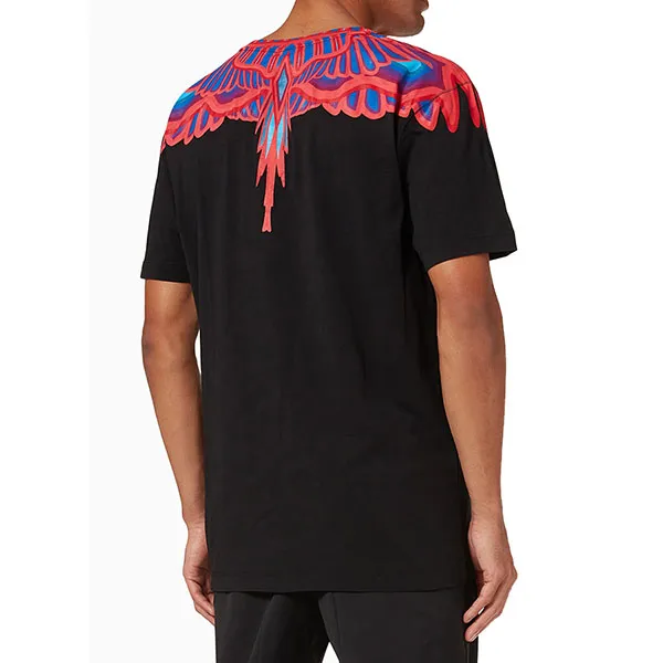 Áo Phông Nam Marcelo Burlon Curved Wings T-shirt in Cotton Jersey Màu Đen Size XS