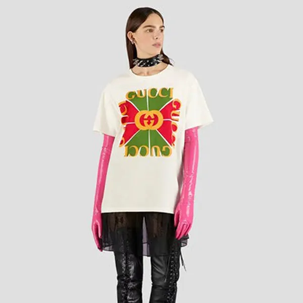 Áo Phông Nữ Gucci Tshirt 16 White Màu Trắng Size L
