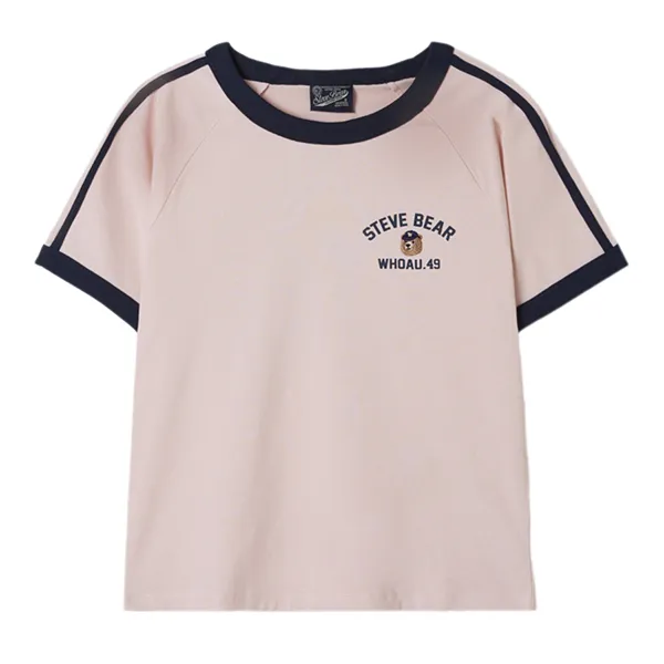 Áo Phông WHOAU Steve Track Line Ringer WHRAF3753F Tshirt Màu Hồng Size M - Thời trang - Vua Hàng Hiệu