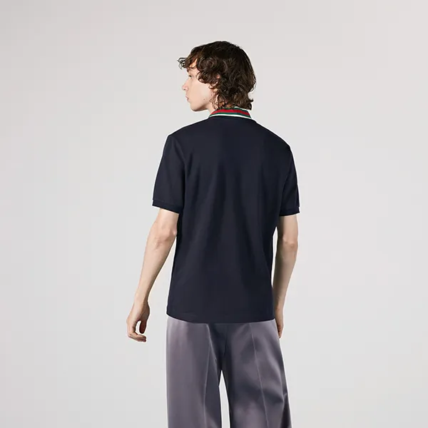 Áo Polo Gucci Cotton With Web And Feline Head Interlocking G 545714 XJAGU 4685 Màu Xanh Navy Size S - Thời trang - Vua Hàng Hiệu