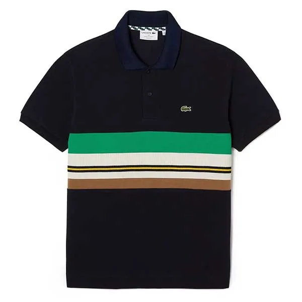 Áo Polo Nam Lacoste Men's Classic Fit French Made Contrast Stripe Shirt PH1132 HDE Màu Xanh Đen Size 5 - Thời trang - Vua Hàng Hiệu