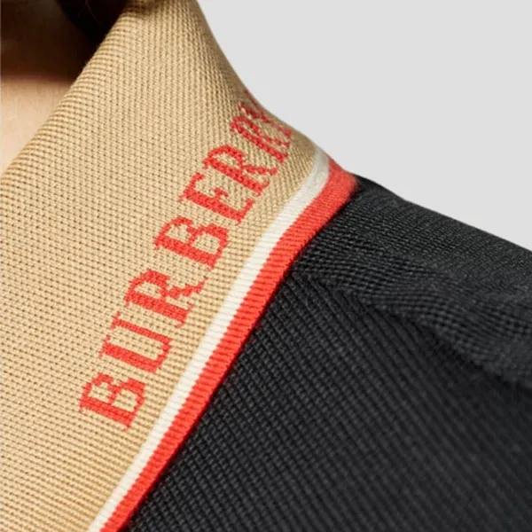 Áo Polo Nam Burberry Logo Collar Cotton In Chalk 8110934 Màu Đen Size XS - Thời trang - Vua Hàng Hiệu