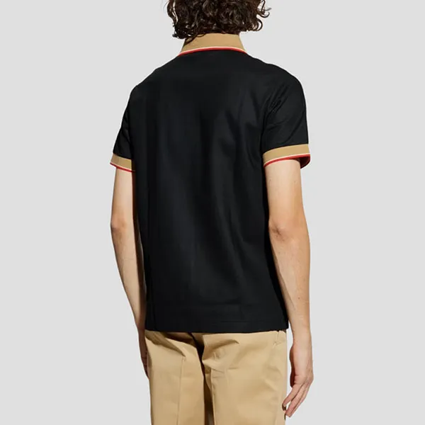 Áo Polo Nam Burberry Logo Collar Cotton In Chalk 8110934 Màu Đen Size XS - Thời trang - Vua Hàng Hiệu