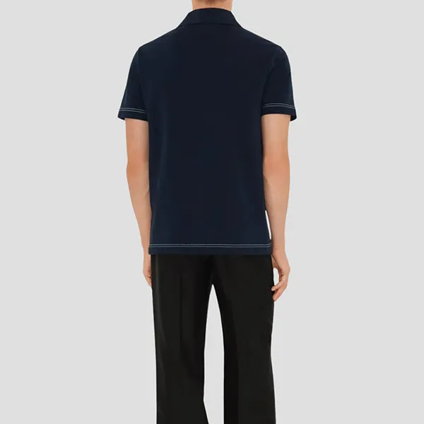 Áo Polo Nam Burberry Logo Embroidered In Navy 8094773 Màu Xanh Navy Size XS - Thời trang - Vua Hàng Hiệu