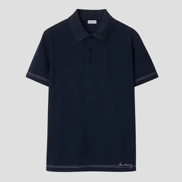 Áo Polo Nam Burberry Logo Embroidered In Navy 8094773 Màu Xanh Navy Size XS - Thời trang - Vua Hàng Hiệu