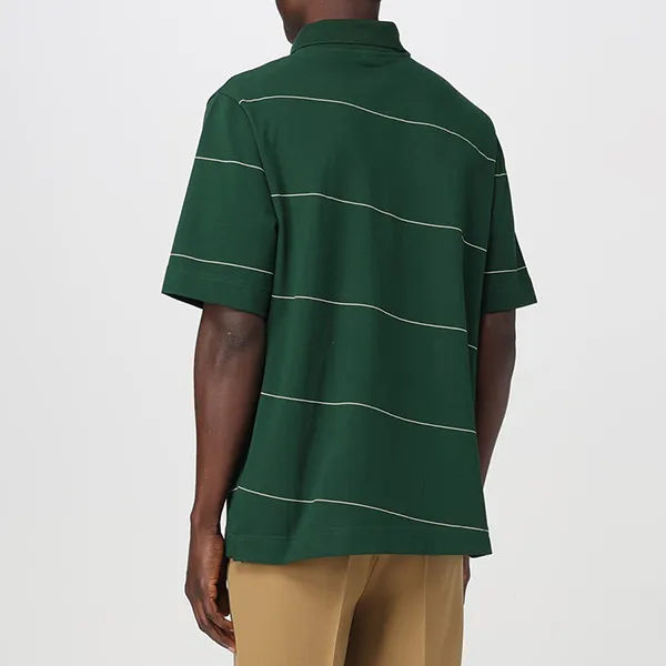 Áo Polo Nam Burberry Relaxed Fit Logo Contrasting Embroidered Màu Xanh Lá Size S