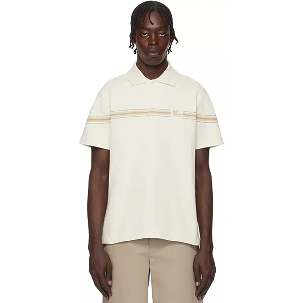 Áo Polo Nam Burberry Striped 8104054 Màu Kem Size M