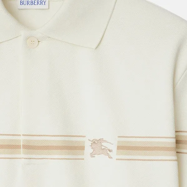 Áo Polo Nam Burberry Striped 8104054 Màu Kem Size M