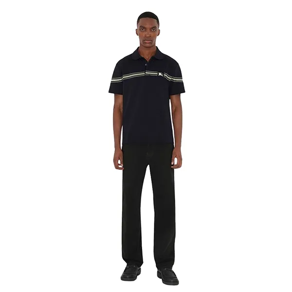 Áo Polo Nam Burberry Striped 8105139 Màu Đen Size S