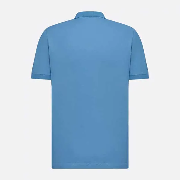 Áo Polo Nam Dior CD Icon Polo Shirt Blue Cotton Piqué 013J800A0373_C591 Màu Xanh Blue Size S