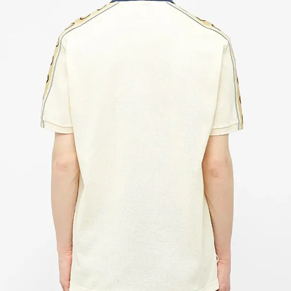 Áo Polo Nam Gucci Interlock Double G Stripe Short Sleeve Shirt Ivory 598949-XJB0Q-9247 Màu Trắng Ngà Size XS - Thời trang - Vua Hàng Hiệu