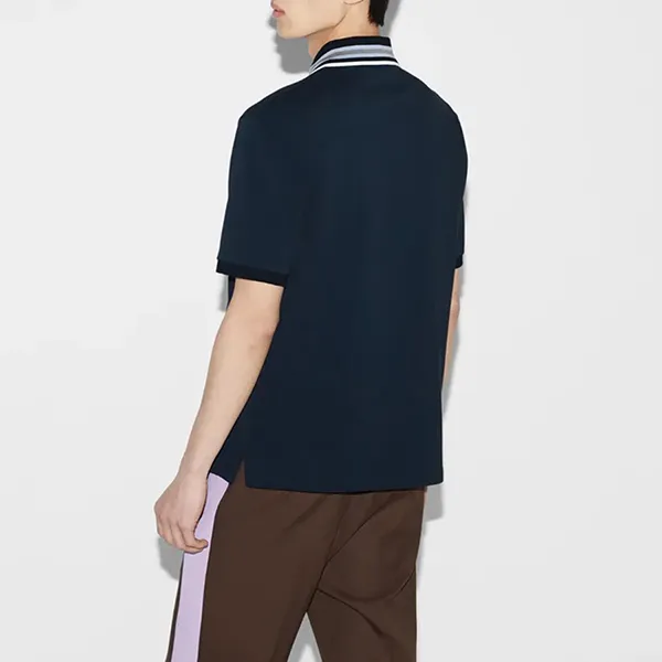 Áo Polo Nam Gucci Logo Polo Shirt Màu Xanh Navy Size XS