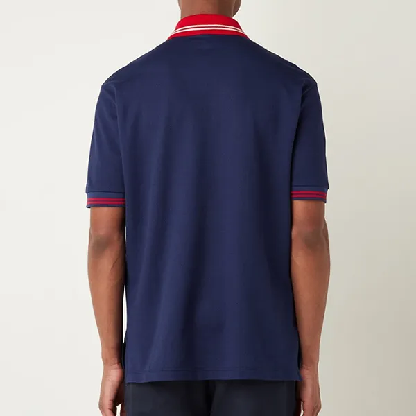 Áo Polo Nam Gucci Regular Fit Van Piqué Katoen Met Getipte Boorden Màu Xanh Navy Size S - Thời trang - Vua Hàng Hiệu