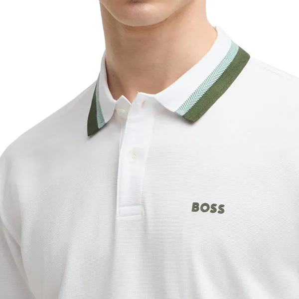 Áo Polo Nam Hugo Boss Men's Paddy Active Shirt With Contrast Stripes White 50538101-100 Màu Trắng Size S - Thời trang - Vua Hàng Hiệu