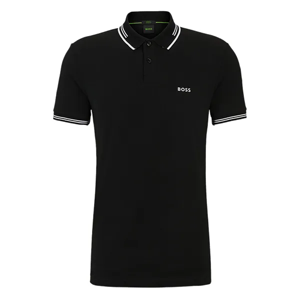 Áo Polo Nam Hugo Boss Stretch-cotton Slim-fit Polo Shirt With Branding 50506193 001 Màu Đen Size S - Thời trang - Vua Hàng Hiệu