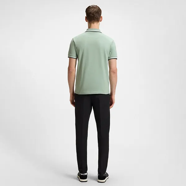 Áo Polo Nam Hugo Boss Stretch-cotton Slim-fit Polo Shirt With Branding 50506193 357 Màu Xanh Nhạt Size S - Thời trang - Vua Hàng Hiệu