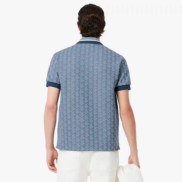 Áo Polo Nam Lacoste Classic With Contrast Collar And Monogram DH1417 HGI Màu Xanh Biển Size 3 - Thời trang - Vua Hàng Hiệu