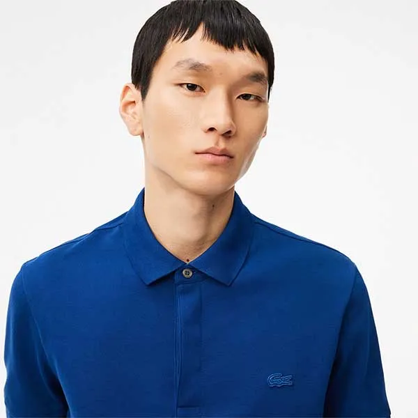 Áo Polo Nam Lacoste Men's Paris Polo Shirt Piqué Stretch Straight Fit PH5522 10 HBM Màu Xanh Navy Size 2