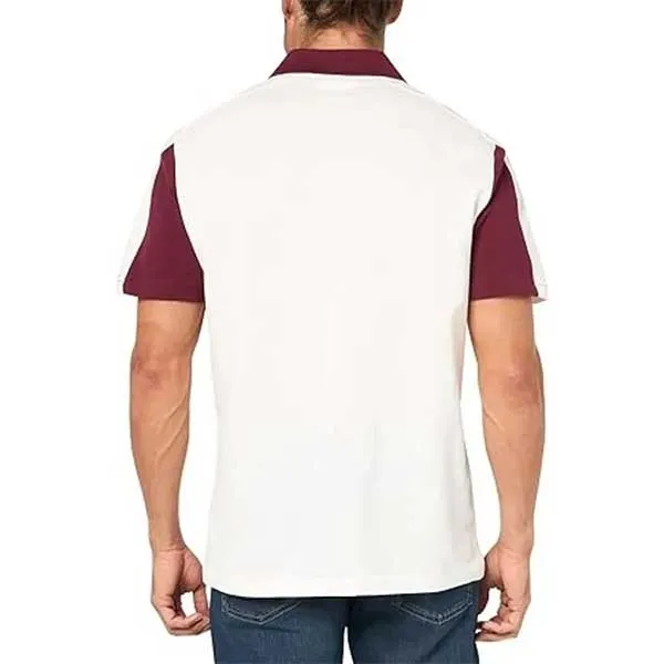 Áo Polo Nam Lacoste Men's Regular Fit Color Block Polo Shirt PH1302 IGY Màu Trắng - Đỏ Size 2 - Thời trang - Vua Hàng Hiệu