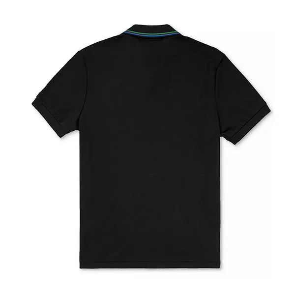 Áo Polo Nam Lacoste Men's Regular-Fit Ribbed DH3707 Shirt Black Màu Đen Size 3