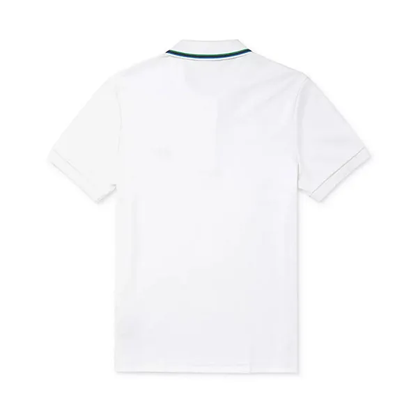 Áo Polo Nam Lacoste Men's Regular-Fit Ribbed DH3707 Shirt White Màu Trắng Size 2