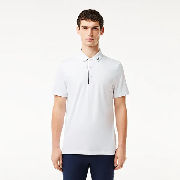 Áo Polo Nam Lacoste Men's Regular Fit UV Protect Golf DH3982 522 Màu Trắng Size 3