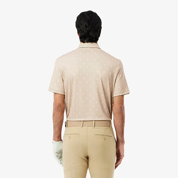 Áo Polo Nam Lacoste Men's Regular Fit UV Protect Golf DH5175-51 7PT Màu Be