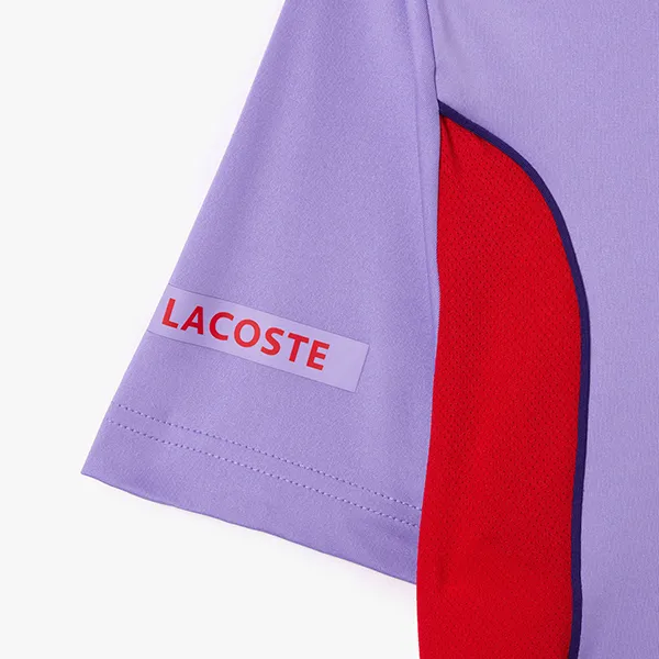 Áo Polo Nam Lacoste Men's SPORT Novak Djokovic Regular Fit Colorblock DH3543 Y01 Màu Tím Đỏ Size 4 - Thời trang - Vua Hàng Hiệu