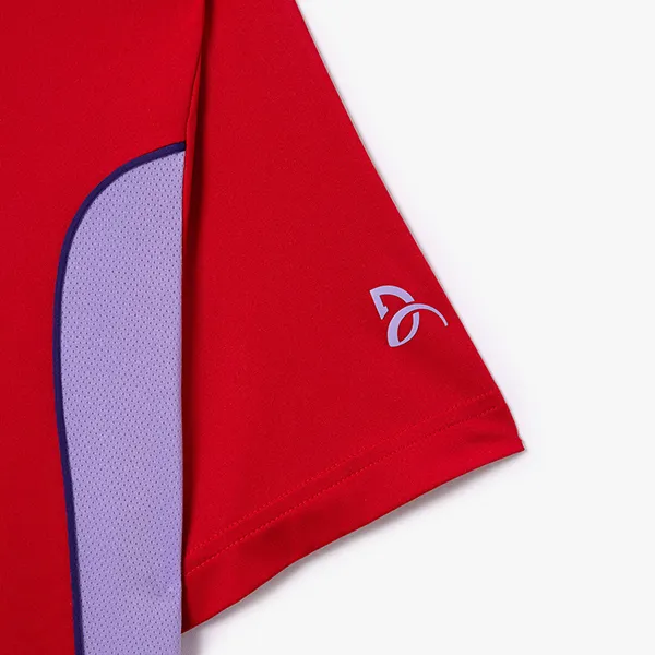 Áo Polo Nam Lacoste Men's SPORT Novak Djokovic Regular Fit Colorblock DH3543 Y01 Màu Tím Đỏ Size 4 - Thời trang - Vua Hàng Hiệu