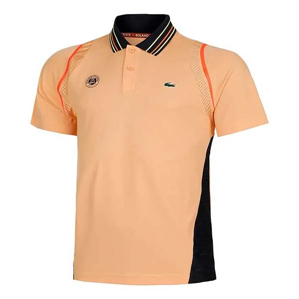 Áo Polo Nam Lacoste Men’s Sport Roland Garros Edition Ultra Dry Two Tone DH6071 Màu Cam Size 4