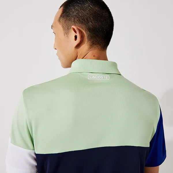 Áo Polo Nam Lacoste Men's Sport Shirt Blue Green Colourblock DH0850-CMT Màu Xanh Size 4 - Thời trang - Vua Hàng Hiệu