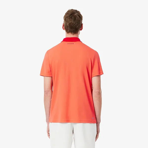 Áo Polo Nam Lacoste Men's Tennis x Novak Djokovic DH8971 6PZ Màu Cam Size 3