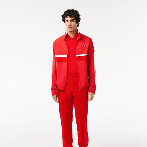Áo Polo Nam Lacoste Men's Tennis X Novak Djokovic Fan Edition Straight Fit DH7330-F8M Màu Đỏ Size S