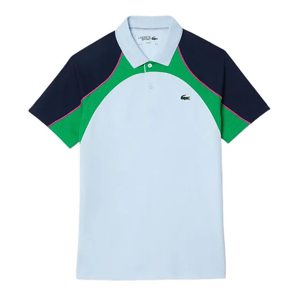 Áo Polo Nam Lacoste Men's Ultra Dry Colorblock Tennis Polo DH8955 51 HIA Màu Xanh Đen Size 4