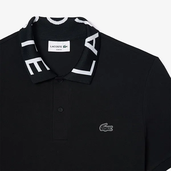 Áo Polo Nam Lacoste Movement Piqué Slim Fit Polo Shirt PH0797 10 031 Màu Đen Size 2