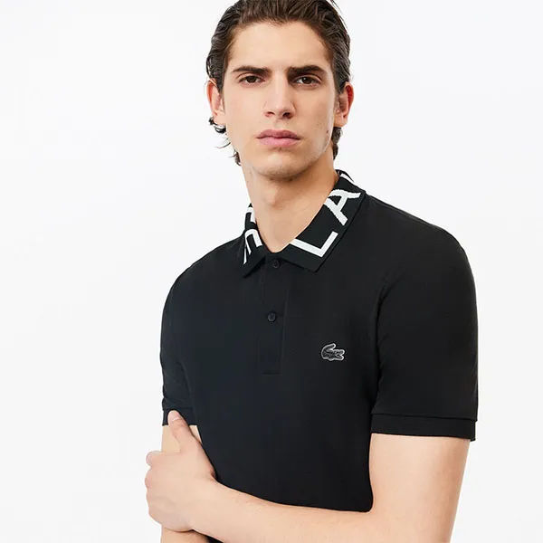 Áo Polo Nam Lacoste Movement Piqué Slim Fit Polo Shirt PH0797 10 031 Màu Đen Size 2