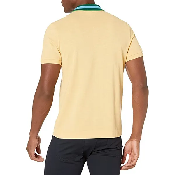 Áo Polo Nam Lacoste Regular Fit Striped Collar Cotton Piqué PH8061-QYW Màu Vàng Size 3