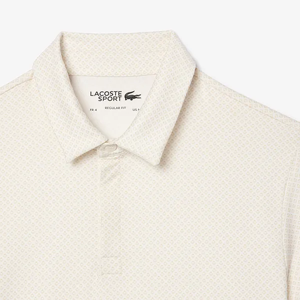 Áo Polo Nam Lacoste Regular Fit Uv Protect Golf Polo Shirt DH7493-10 IGX Màu Trắng Kem