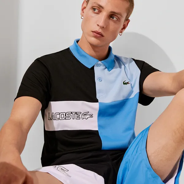 Áo Polo Nam Lacoste Regular Fit Short Sleeve Polo Shirt DH2747 Phối Màu Size 2