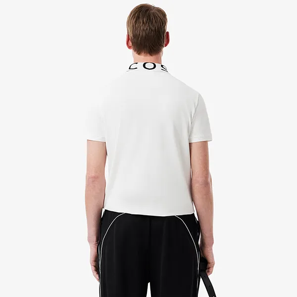 Áo Polo Nam Lacoste Slim Fit Jacquard Branded PH9538 001 Màu Trắng Size 6